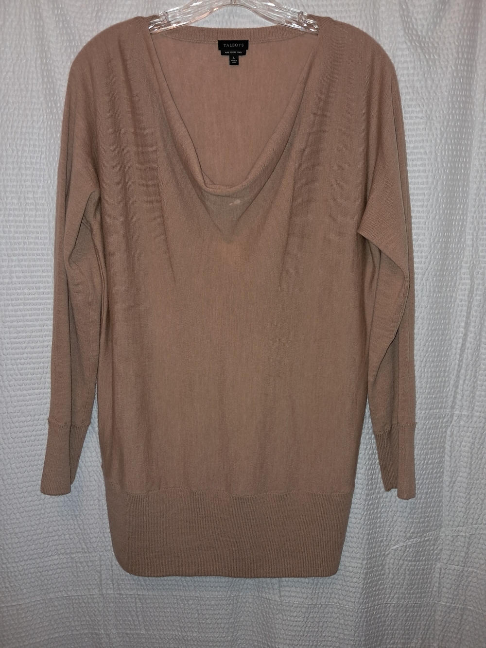 Talbots Women's Taupe Scoop Neck Sweater